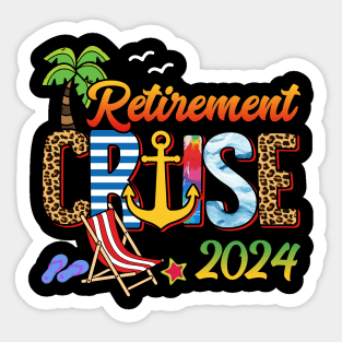 Retirement Cruise 2024 Family Cruise Vacation Gift For Men Women Sticker